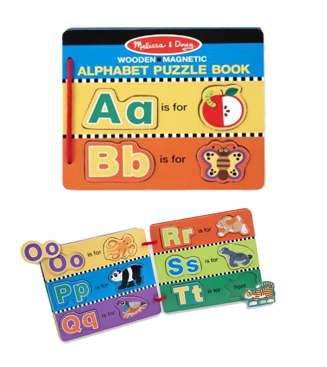 (Age 1.5 - 4) ของเล่นเสริมทักษะ จิ๊กซอว์ชิ้นใหญ่ ตัวอักษร Alphabet Puzzle Book (Melissa & Doug) รูปที่ 1