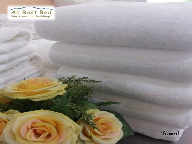 ผ้าขนหนูขนคู่ สีขาว Pure Cotton100% สำหรับงานโรงแรม-ที่พัก รูปที่ 1