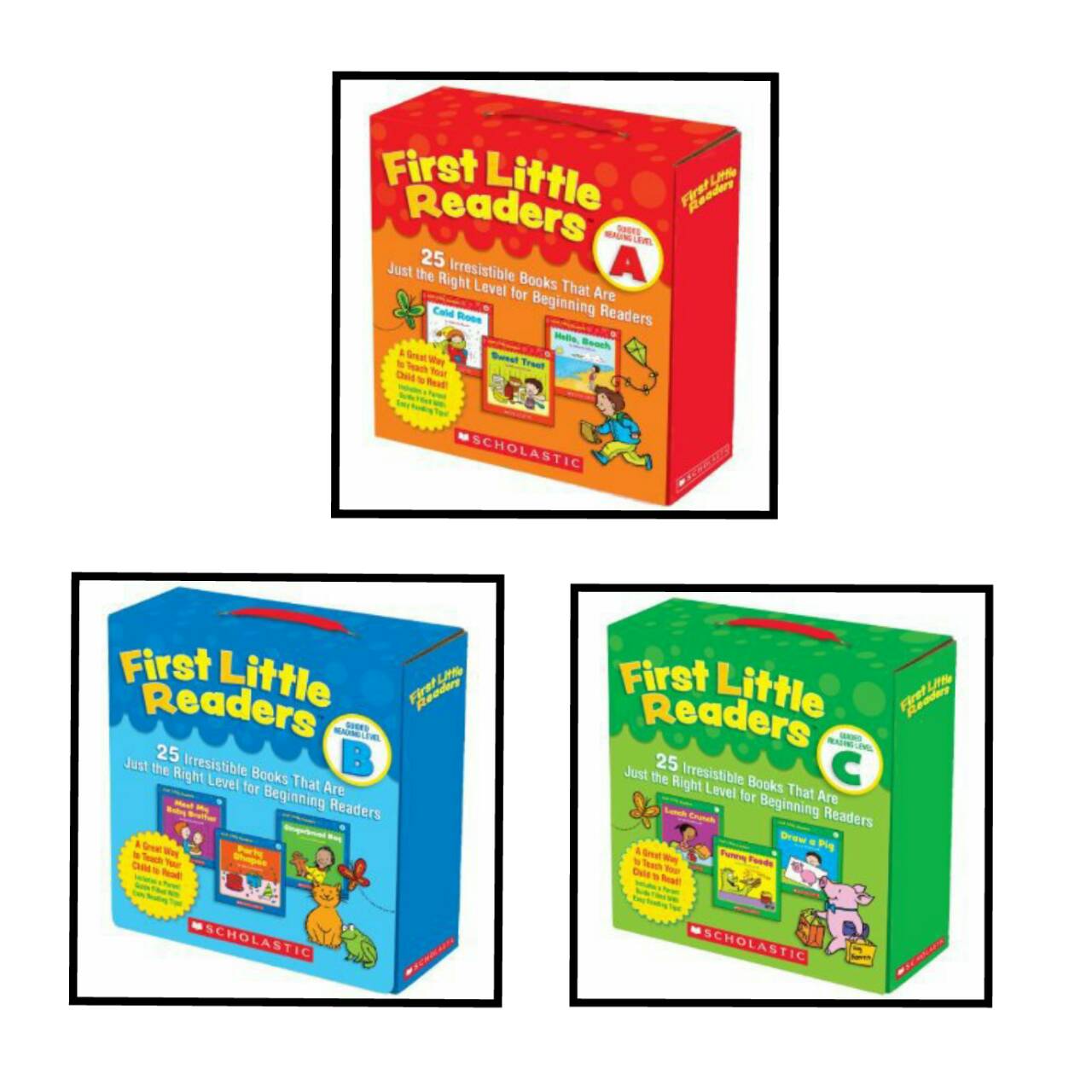 ชุดฝึกอ่านภาษาอังกฤษ มี 3 ระดับ First Little Reader Level A-C: 1 ระดับมี 20 เล่ม (Scholastic) รูปที่ 1
