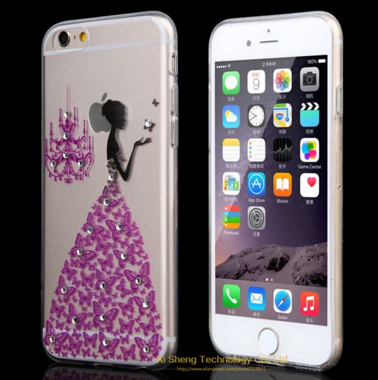 เคสไอโฟน6พลัส เคสTPU ประดับคริสตัลฝาหลังสวยงาม รูปที่ 2