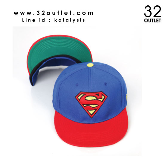 หมวกฮิปฮอป Super Man หมวกแก๊ปสีน้ำงเินปักลาย Super Man รูปที่ 1