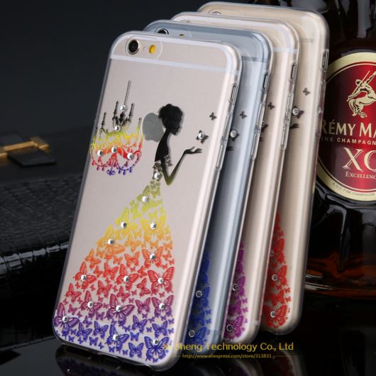 เคสไอโฟน6พลัส เคสTPU ประดับคริสตัลฝาหลังสวยงาม รูปที่ 5