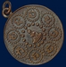รูปย่อ เหรียญหูเชื่อมรอยพระพุทธบาท วัดเขาบางทราย จ.ชลบุรี รุ่นแรกปี2461 เนื้อทองแดง รูปที่1