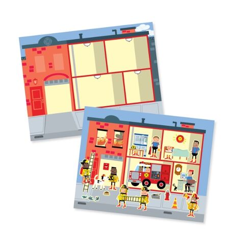 (Age 2 - 6) หนังสือสติ๊กเกอร์ติดใหม่ได้ เมือง อาชีพ ส่งเสริมจินตนาการ 200+ สติ๊กเกอร์ Reusable Sticker Pad - My Town (20 รูปที่ 2