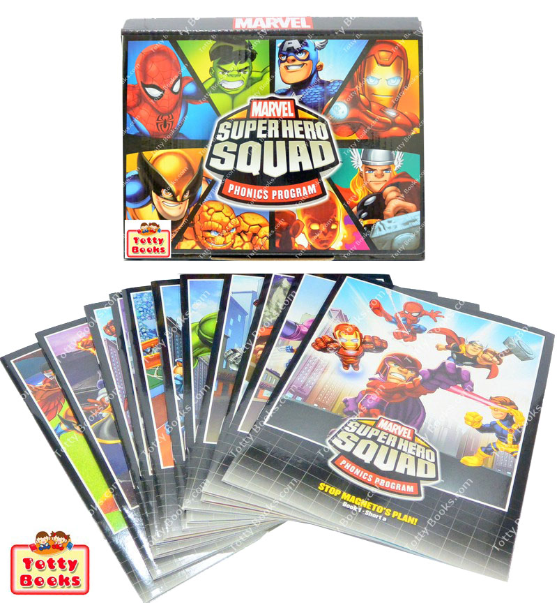 (Age 3.5 - 7) ชุดหนังสือฝึกอ่าน 12 เล่ม ซุเปอร์ฮีโร่ Superhero Phonics Book Set (12 books) รูปที่ 1