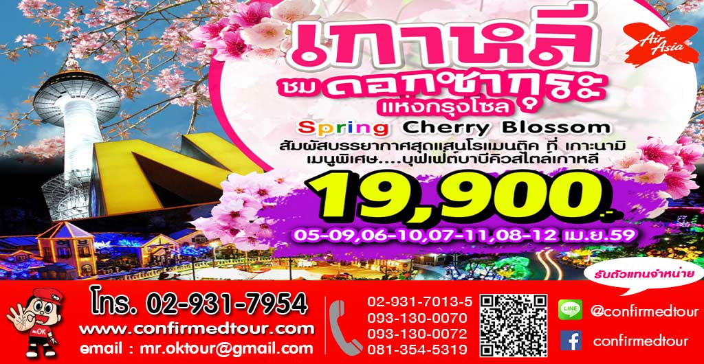 เกาหลี Spring Cherry Blossom 5 วัน 3 คืน รูปที่ 1