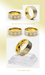รูปย่อ แหวนทังสเตน ดีไซน์กางเขนชุบทอง ขัดเงาอย่างดี ขนาด 8mm (Cross) รูปที่2