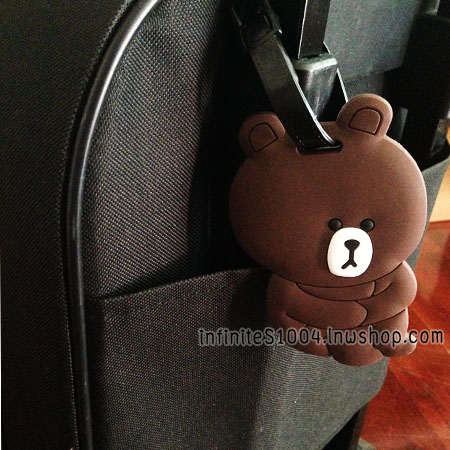แท็กห้อยกระเป๋า ที่ห้อยกระเป๋า ลายบราวน์ (ไลน์) (LINE Brown Luggage Tag) รูปที่ 1