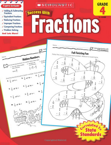 แบบฝึกหัดคณิตศาสตร์ เศษส่วน Fractions (Grade 4, Scholastic) รูปที่ 1