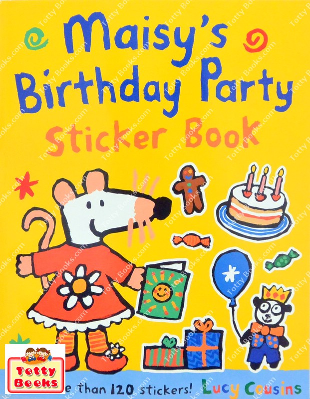 (Age 2 - 5) หนังสือสติ๊กเกอร์ ส่งเสริมจินตนาการ สติ๊กเกอร์ชิ้นใหญ่ 120+ ภาพ! Maisy's Birthday Party Sticker Book รูปที่ 1