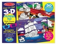 (Age 4 - 7) แผ่นภาพระบายสี ขนาดใหญ่ ภาพสามมิติ 3D Marker Coloring Pad - Boy (Melissa & Doug)