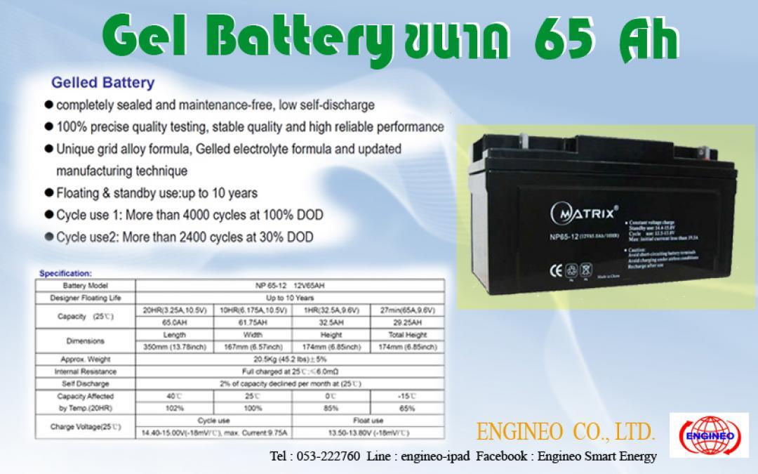Gel Battery ขนาด 65Ah รูปที่ 1