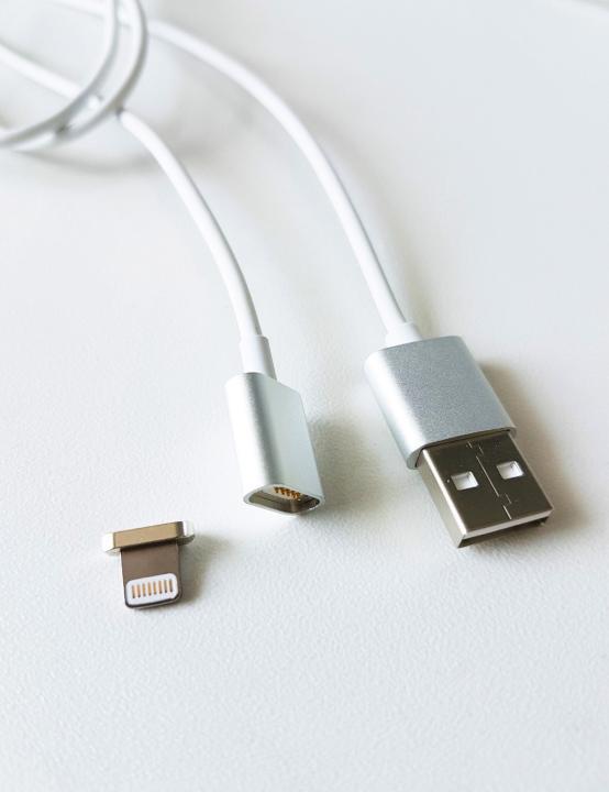 สายชาร์จ แม่เหล็ก หัวLightning ยี่ห้อ JINBAKE สีเงิน รูปที่ 4