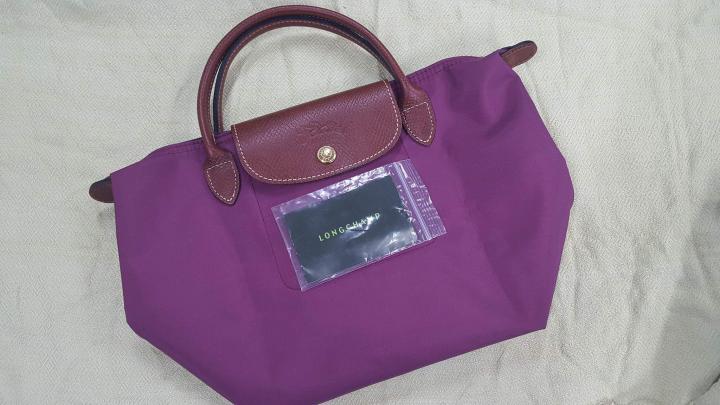 กระเป๋า Longchamp Le Pliage Size S หูสั้น สี Fig ของแท้ 100 รูปที่ 1