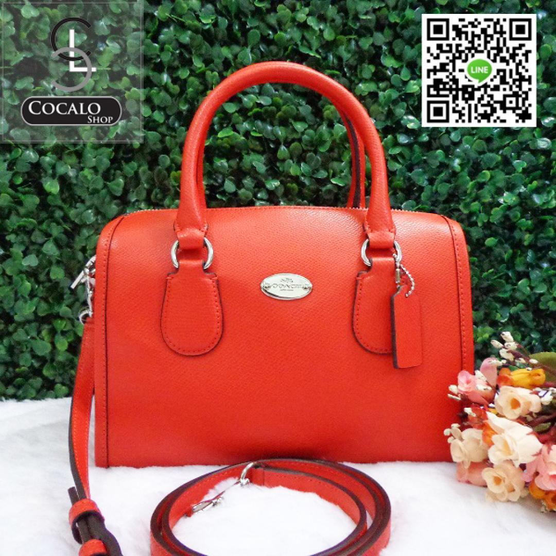 COACH F33329 CROSSGRAIN LEATHER MINI BENNETT SATCHEL Orange รูปที่ 1