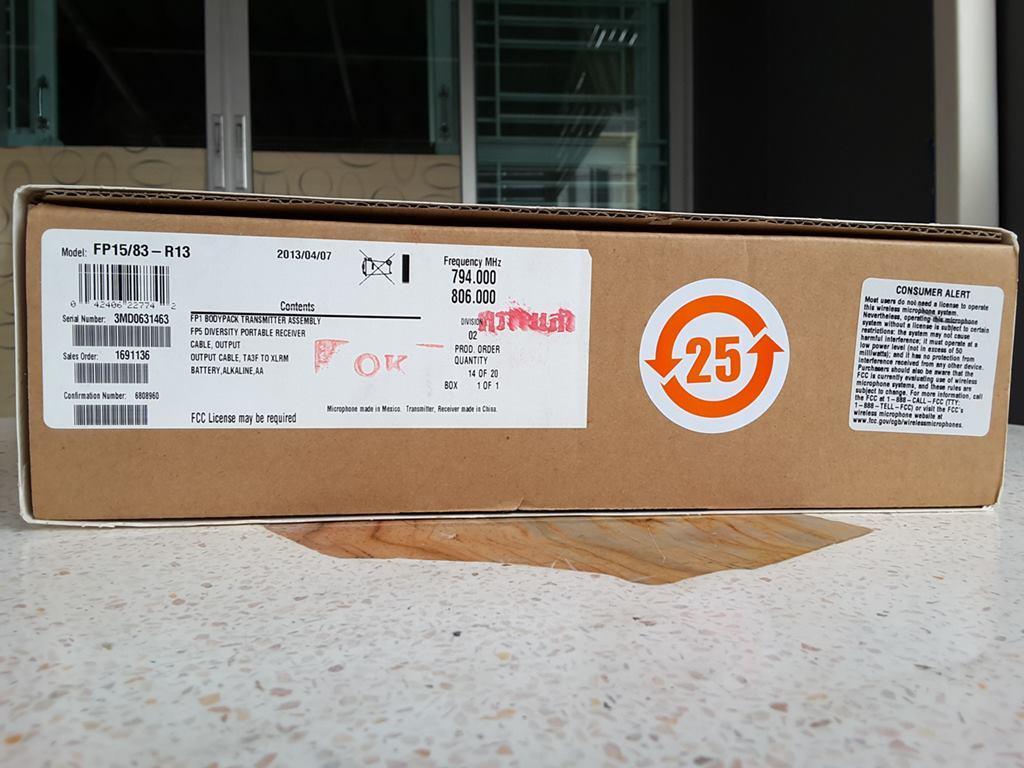 ไมค์ลอยสำหรับกล้องวีดีโอ SHURE FP15 83 มหาจักร แท้ๆ รูปที่ 4