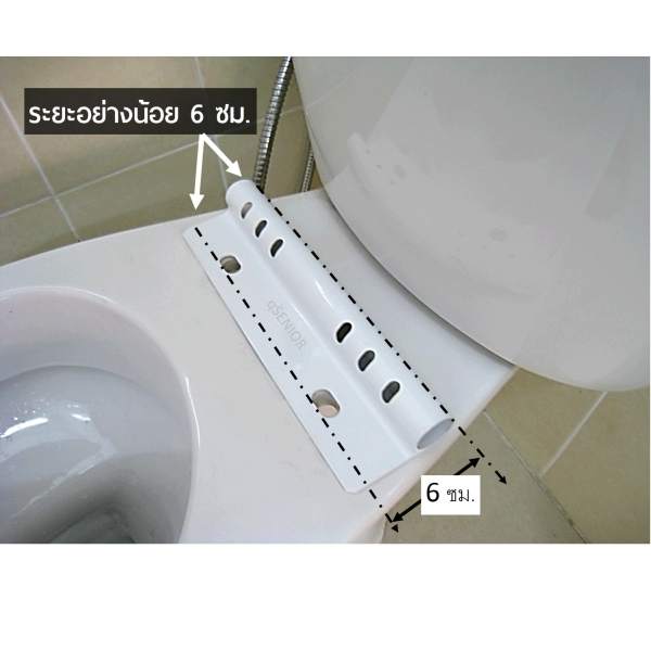 qSENIOR ราวพยุงตัวห้องน้ำ สำหรับโถสุขภัณฑ์นั่งราบ ชักโครก อุปกรณ์สำหรับผู้สูงอายุ ผู้ป่วย น้ำหนักมาก รูปที่ 2