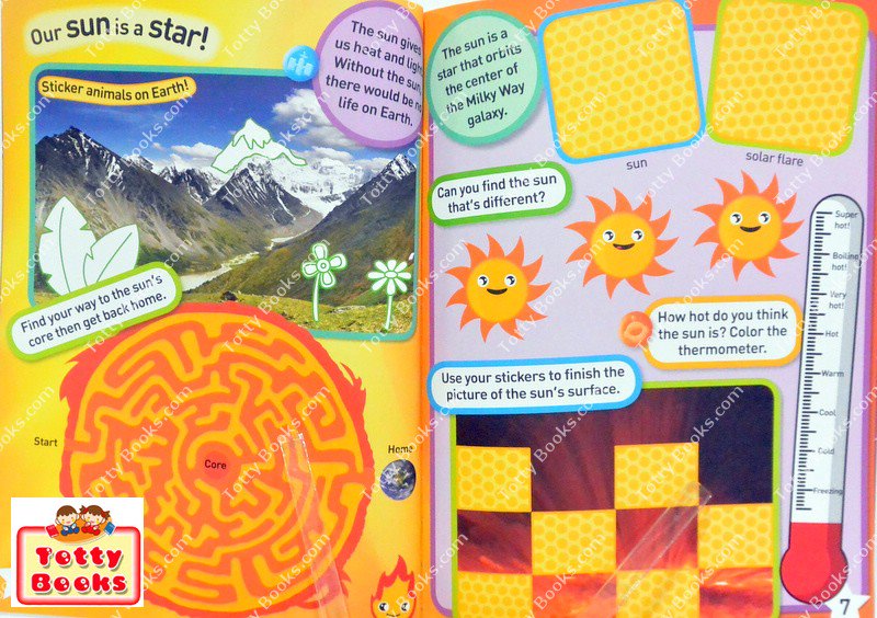 (Age 3 - 6) หนังสือกิจกรรมสติ๊กเกอร์กว่า 1000+ ดวง ดาวเคราะห์ อวกาศ Space Sticker Activity Book 1000+ stickers (National Geographic) รูปที่ 3