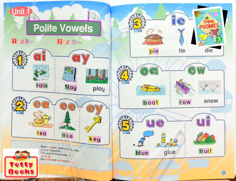 (Age 2 - 7) ดีมากๆ! ชุดแบบฝึกหัดโฟนิก 1-3 พร้อมซีดี Scholastic Phonics 1 - 3 (with Audio CD) รูปที่ 7