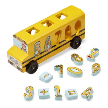 (Age 1.5 - 5) ของเล่นไม้เสริมทักษะ บล๊อกหยอดตัวเลข Number Matching Math Bus (Melissa & Doug) รูปที่ 1
