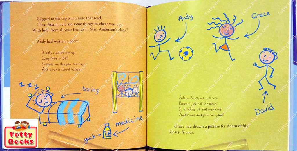 (Age 4 - 10) หนังสือส่งเสริม EQ/MQ เมื่อหนูป่วย Get Well Soon Adam (Helping Hand Book, Sarah Duchess of York) รูปที่ 4