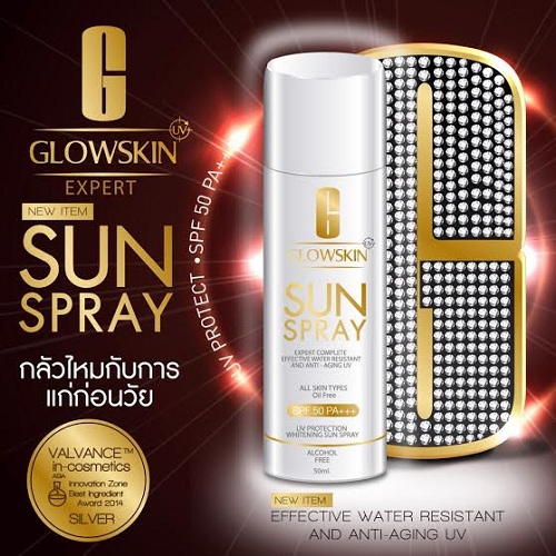 สเปรย์บล็อคแดด Glow Skin Sun Spray สเปรย์กันแดดทับเมคอัพได้ รูปที่ 1