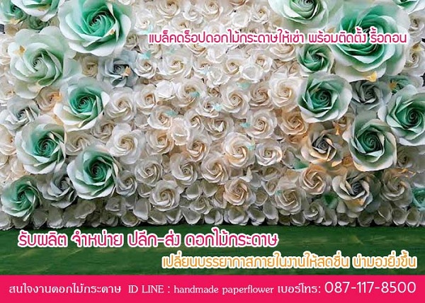 รับจัดBackdropดอกไม้กระดาษ โอกาสพิเศษ Backdropงานแต่งงานevent ราคาถูก รูปที่ 3