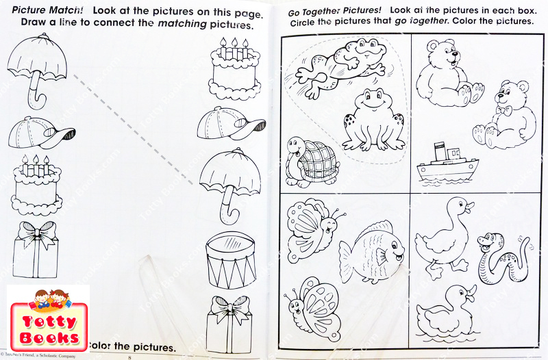 (Age 3 - 6) หนังสือกิจกรรม พัฒนากล้ามเนื้อมัดเล็ก ฝึกจับคู่ Little Kids Match (Scholastic) รูปที่ 3