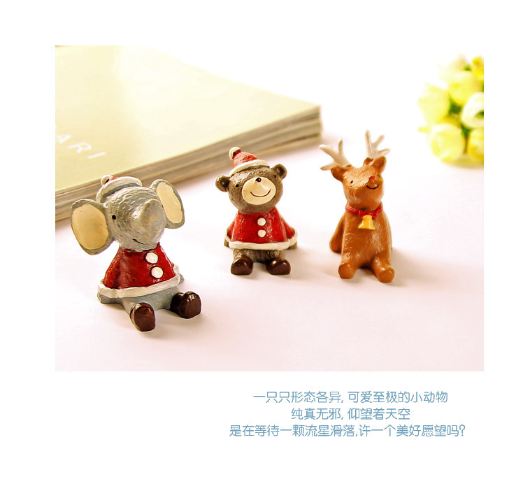 ตุ๊กตาจิ๋ว คริสต์มาส animal แบบนั่ง รูปที่ 7