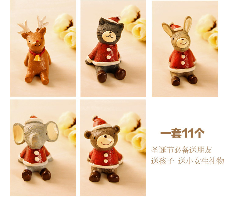 ตุ๊กตาจิ๋ว คริสต์มาส animal แบบนั่ง รูปที่ 5