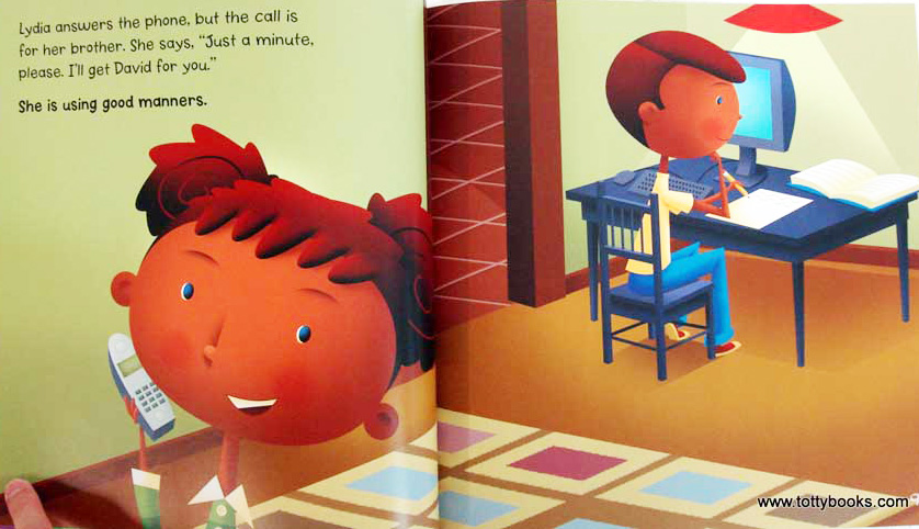 (Age 3 - 8) หนังสือส่งเสริมเด็กดี EQ/MQ มารยาทในการใช้โทรศัพท์ Manners on the Telephone รูปที่ 4