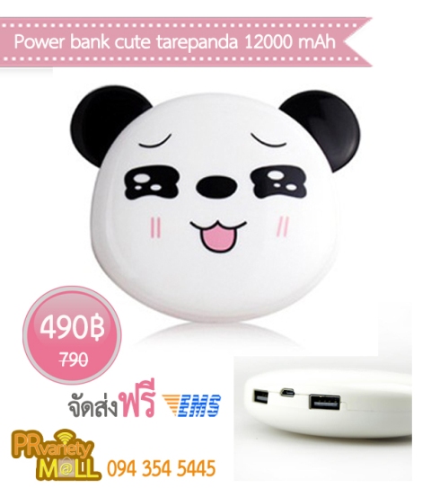 Power bank รูปหมีแพนด้าสุดน่ารัก ยอดฮิต น้ำหนักเบา พกพาสะดวก 12000 mAh รูปที่ 1