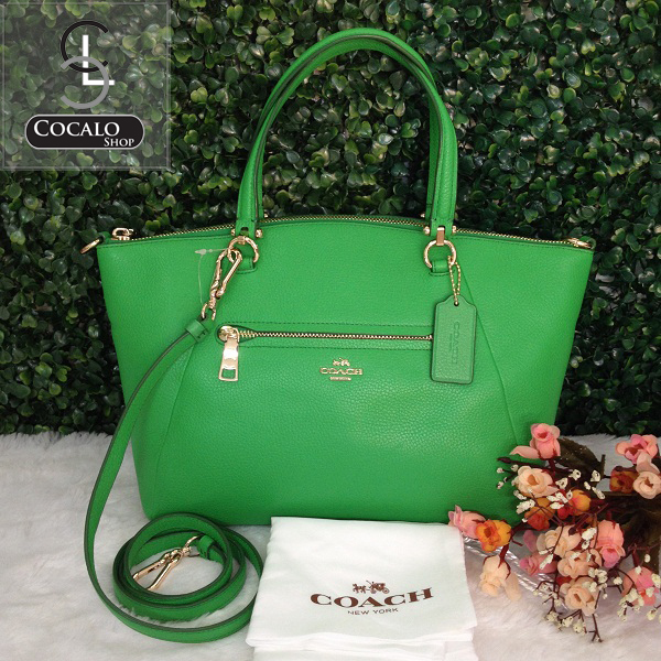 COACH F34340 PRAIRIE SATCHEL IN PEBBLE LEATHER รูปที่ 1