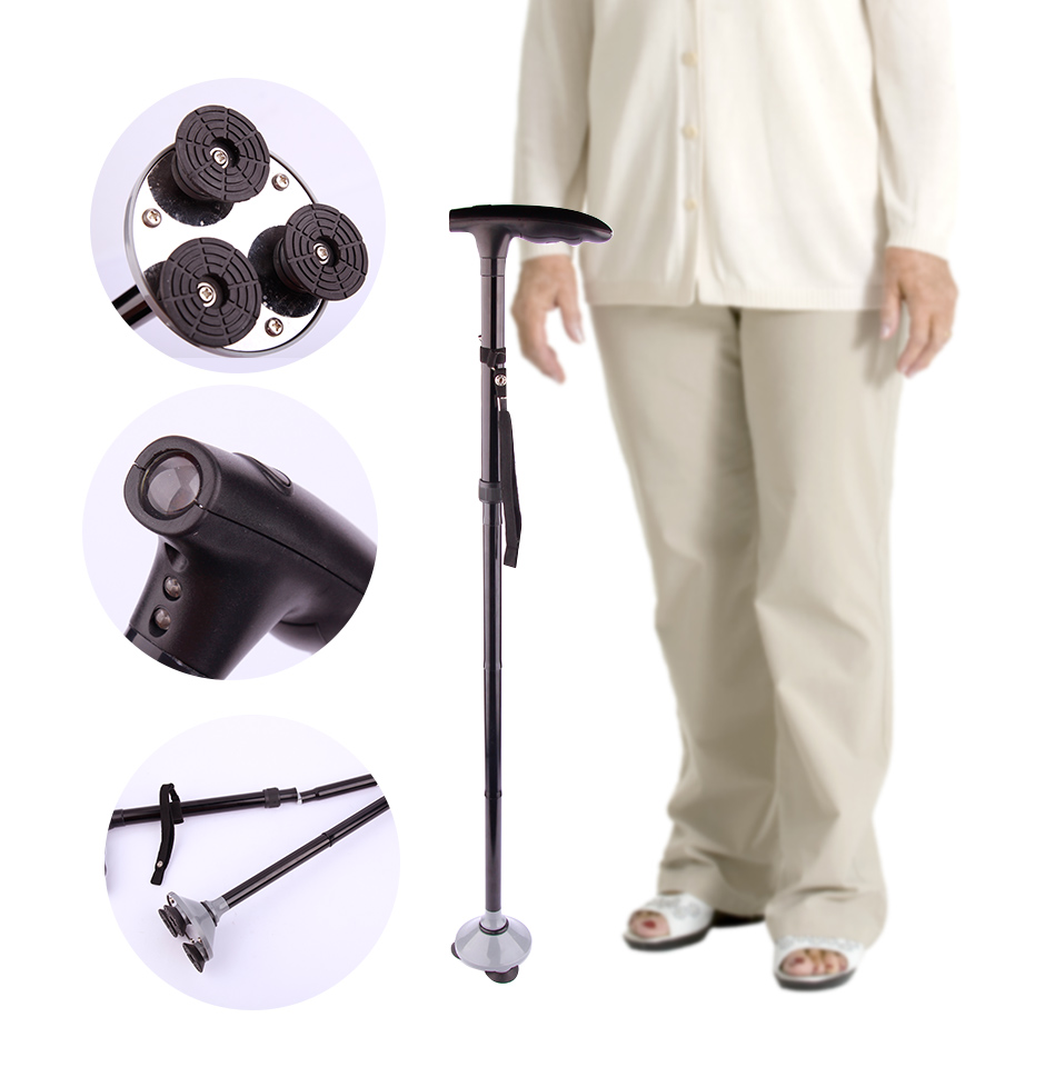 ไม้เท้าช่วยพยุง พับได้ พร้อมไฟส่องสว่าง Trusty cane รูปที่ 4