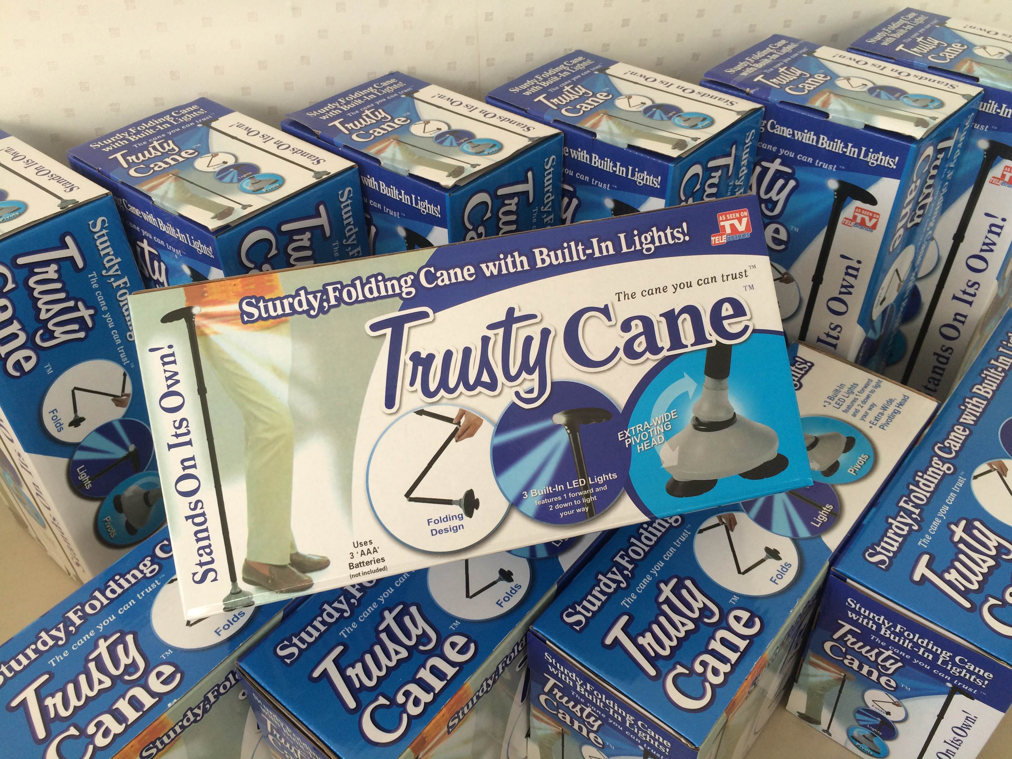 ไม้เท้าช่วยพยุง พับได้ พร้อมไฟส่องสว่าง Trusty cane รูปที่ 6