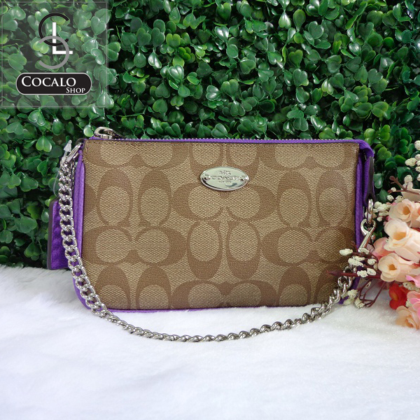 COACH F64234 LARGE WRISTLET 19 IN SIGNATURE รูปที่ 1