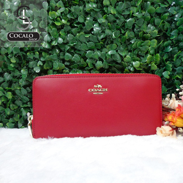 COACH F54049 ACCORDION ZIP WALLET IN CALF LEATHER รูปที่ 1