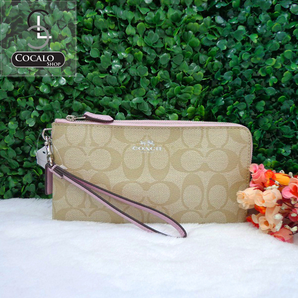 COACH F53563 DOUBLE ZIP WALLET IN SIGNATURE รูปที่ 1