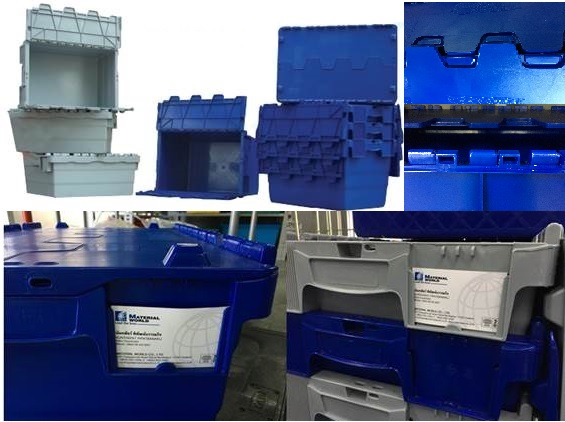 ATTACHED LID CONTAINER กล่องพลาสติกคุณภาพดี กล่องกระจายสินค้า ป้องกันฝุ่นและน้ำ รูปที่ 1