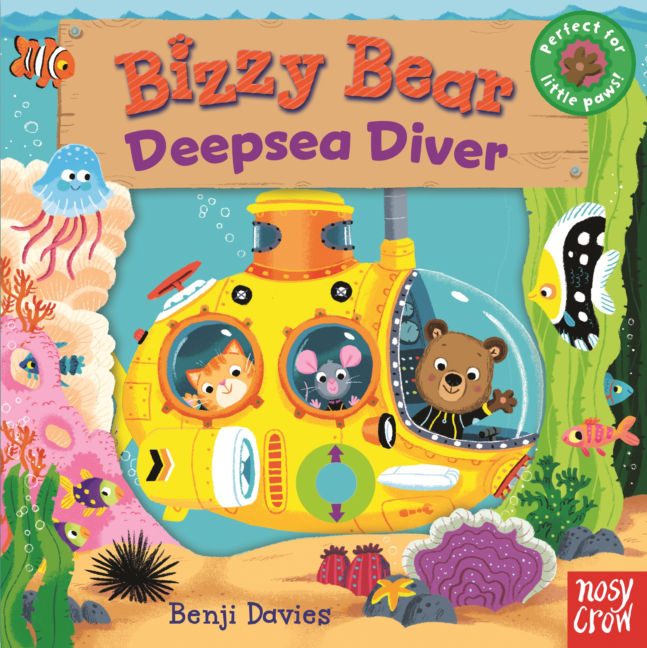 (Age Newborn - 4) หนังสือบอร์ดบุ๊ก กระดาษหนา ภาพขยับได้ (ฝึกทักษะการใช้นิ้ว) Deepsea Dive (Bizzy Bear, Board Book) รูปที่ 1