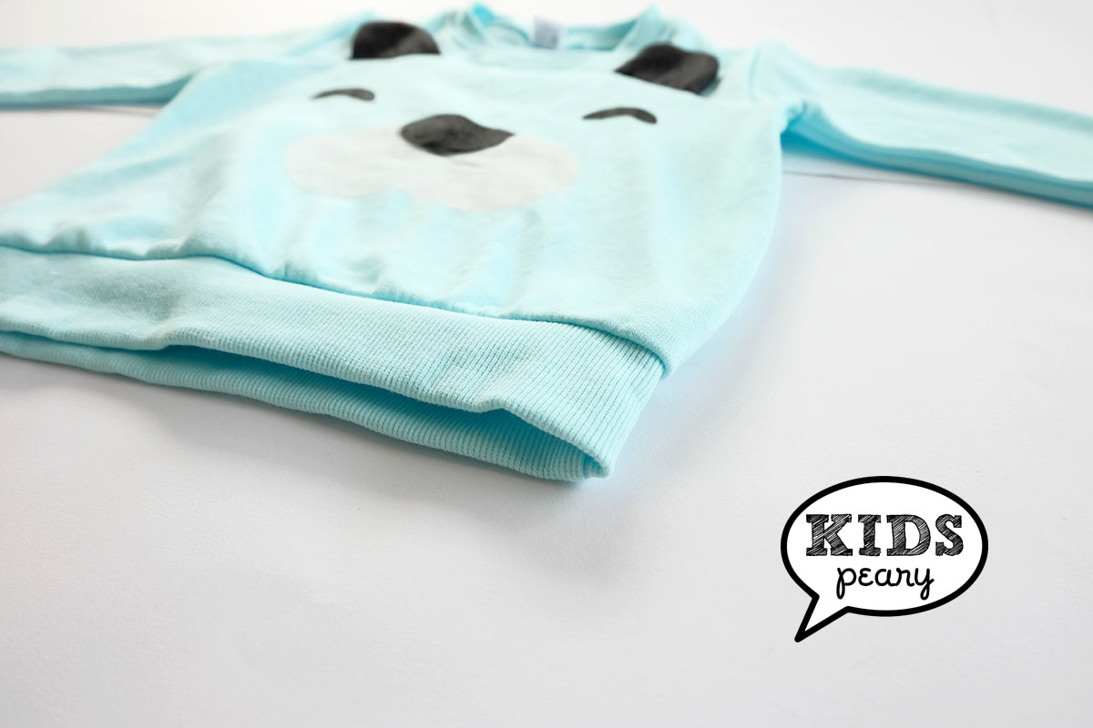 ชุดวอร์มของคุณหนู Bear สีฟ้า นำเข้าจากเกาหลี เกรดพรีเมี่ยม รูปที่ 3