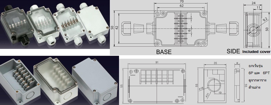 6 Poles Terminal Block Box (IP66-67) รูปที่ 1