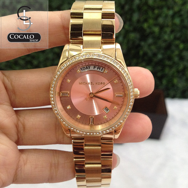 Michael Kors MK6143 Colette Pink Dial Gold-tone Ladies Watch รูปที่ 1