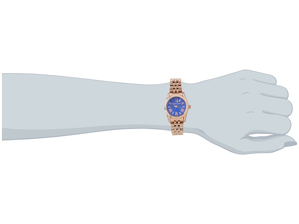 Michael Kors MK3272 Women's Lexington Petite Rose Golden Blue Dial Watch รูปที่ 6