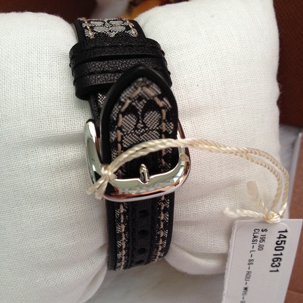 COACH 14501631 Womens Classic Signature Logo Leather Strap Watch รูปที่ 4