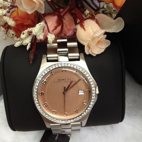 Marc by Marc Jacobs MBM3360 Henry Crystal Rose Dial Stainless Steel Ladies Watch รูปที่ 3