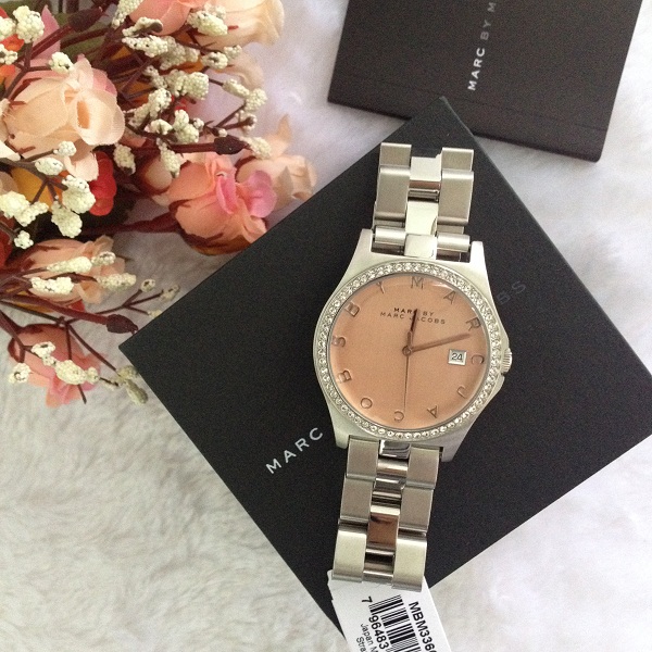 Marc by Marc Jacobs MBM3360 Henry Crystal Rose Dial Stainless Steel Ladies Watch รูปที่ 4