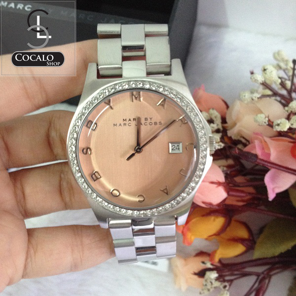 Marc by Marc Jacobs MBM3360 Henry Crystal Rose Dial Stainless Steel Ladies Watch รูปที่ 1