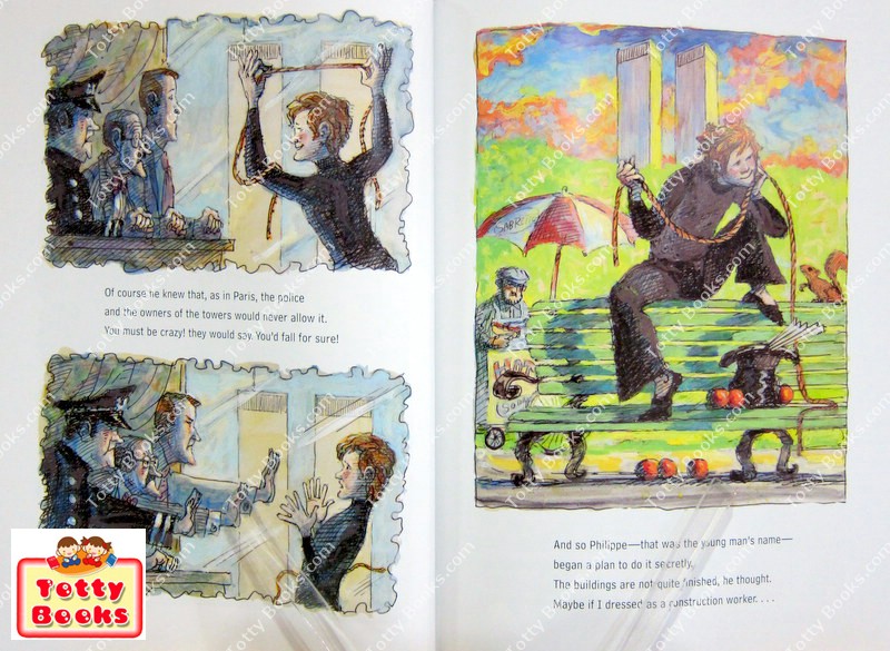 (Caldecott Medal, Age 5 - 10) หนังสือรางวัล The Man Who Walked Between theh Towers (Hardcover, Mordical Gerstein) รูปที่ 4