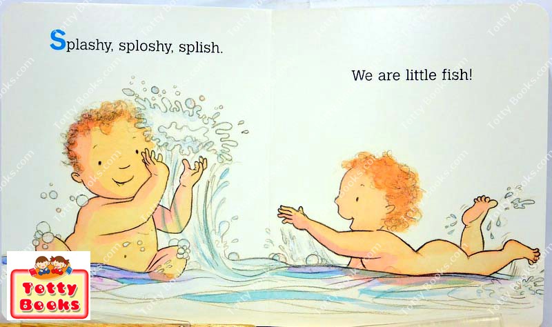 (Age Newborn - 4) นิทานอ่านเล่น/ก่อนนอน พี่น้องฝาแฝดรักกัน บอร์ดบุ๊กกระดาษหนา Bathtime for Twins (Board Book) รูปที่ 3